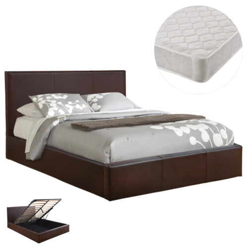 ΚΡΕΒΑΤΙ ΔΙΠΛΟ & ΣΤΡΩΜΑ BOBBI HM21271.02 ΚΑΦΕ PU ΜΕ ΑΠΟΘ.ΧΩΡΟ--ΓΙΑ 150x200εκ (x1)