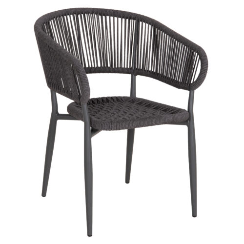 ΠΟΛΥΘΡΟΝΑ ΑΛΟΥΜΙΝΙΟΥ EULO HM5783.21 ΓΚΡΙ-TWISTED RATTAN ΓΚΡΙ 57x63x77Υεκ. (x1)