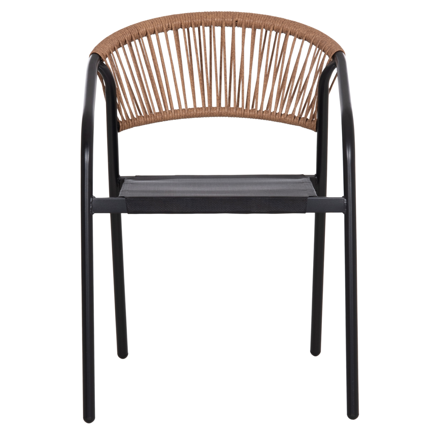 ΠΟΛΥΘΡΟΝΑ HOMAN HM6430.03 ΜΑΥΡΟ ΜΕΤΑΛΛΟ & TEXTILENE--ΜΠΕΖ P.E.RATTAN 53x58x75Υεκ (x1) - Image 3