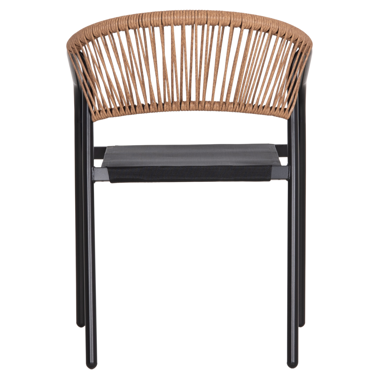 ΠΟΛΥΘΡΟΝΑ HOMAN HM6430.03 ΜΑΥΡΟ ΜΕΤΑΛΛΟ & TEXTILENE--ΜΠΕΖ P.E.RATTAN 53x58x75Υεκ (x1) - Image 6