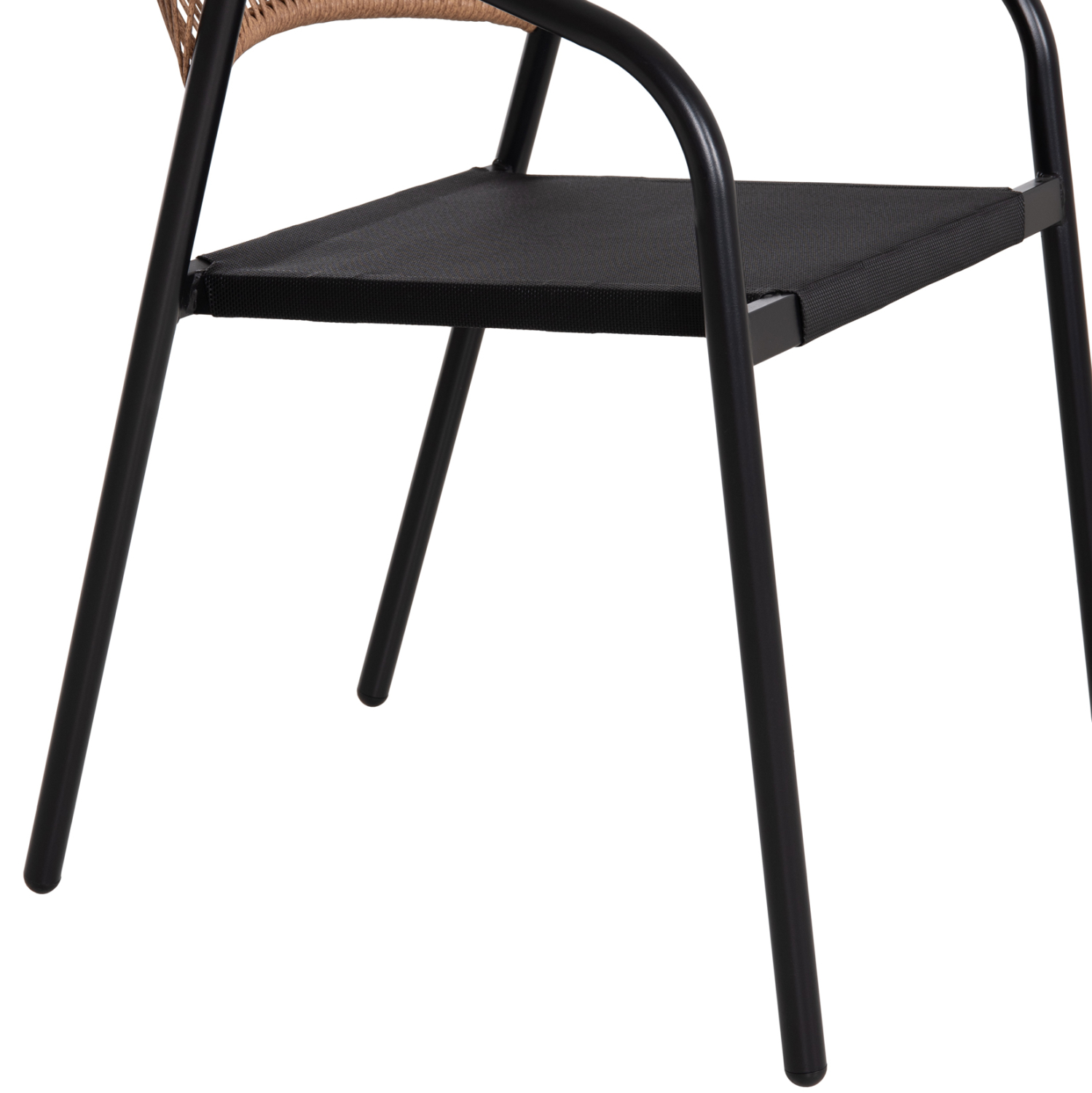 ΠΟΛΥΘΡΟΝΑ HOMAN HM6430.03 ΜΑΥΡΟ ΜΕΤΑΛΛΟ & TEXTILENE--ΜΠΕΖ P.E.RATTAN 53x58x75Υεκ (x1) - Image 9