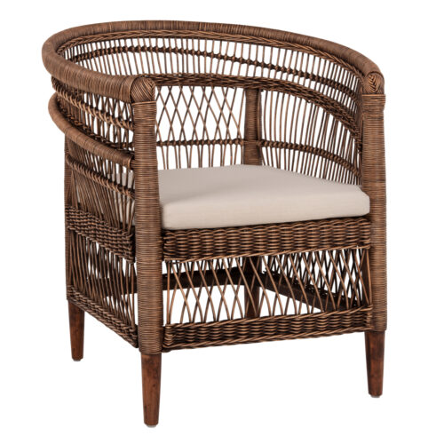 ΠΟΛΥΘΡΟΝΑ MALAWI HM9635.01 ΞΥΛΟ ΜΑΟΝΙ & RATTAN--Β'ΔΙΑΛΟΓΗΣ 80x70x86Υεκ. (x1)