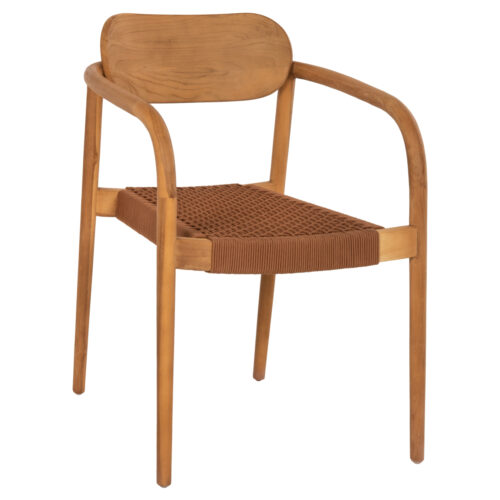 ΠΟΛΥΘΡΟΝΑ OSLO HM9636.01 ΞΥΛΟ TEAK ΦΥΣΙΚΟ & ΣΧΟΙΝΙ--B’ΔΙΑΛΟΓΗΣ 55x54x80Y εκ. (x1)