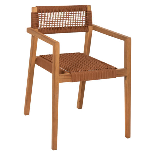 ΠΟΛΥΘΡΟΝΑ CHARLOTTE HM9637.01 ΞΥΛΟ TEAK & ΚΑΦΕ ΣΧΟΙΝΙ--B'ΔΙΑΛΟΓΗΣ 59x54x83Y εκ. (x1)