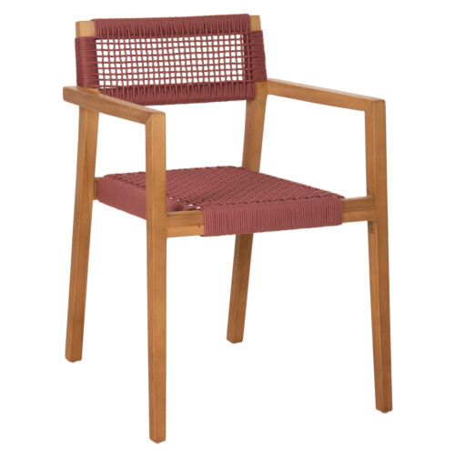 ΠΟΛΥΘΡΟΝΑ CHARLOTTE HM9637.06 ΞΥΛΟ TEAK & ΡΟΖ ΣΧΟΙΝΙ--B'ΔΙΑΛΟΓΗΣ 59x54x83Y εκ. (x1)