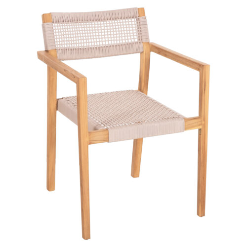 ΠΟΛΥΘΡΟΝΑ CHARLOTTE HM9637.07 ΞΥΛΟ TEAK & ΜΠΕΖ ΣΧΟΙΝΙ--B'ΔΙΑΛΟΓΗΣ 58x61x81Yεκ. (x1)