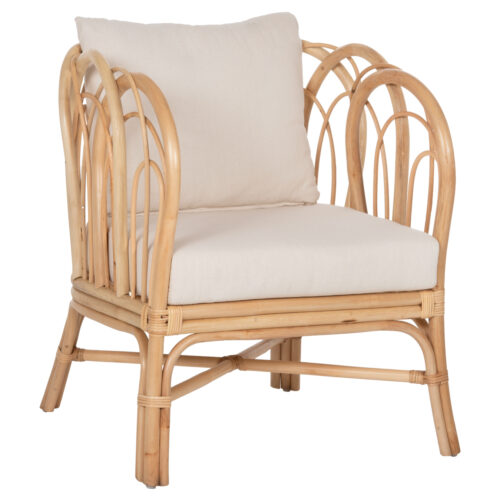 ΠΟΛΥΘΡΟΝΑ ESTOR HM9817 RATTAN ΣΕ ΦΥΣΙΚΟ-ΛΕΥΚΟ ΜΑΞΙΛΑΡΙ 78x75x92Υ εκ. (x1)