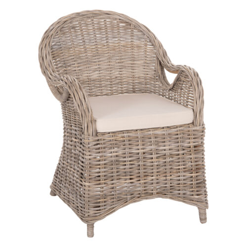 ΠΟΛΥΘΡΟΝΑ ΜΕ ΕΚΡΟΥ ΜΑΞΙΛΑΡΙ KEYLA HM9536 ΚΑΦΕ RATTAN 63x65x87Υεκ. (x1)