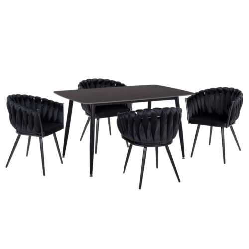 ΣΕΤ ΤΡΑΠΕΖΑΡΙΑΣ 5ΤΜΧ RAVEN HM12116.03 ΚΕΡΑΜΙΚΟ TOP ΜΑΥΡΟ ΜΑΡΜΑΡΟ--ΜΑΥΡΟ ΒΕΛΟΥΔΟ (x1)