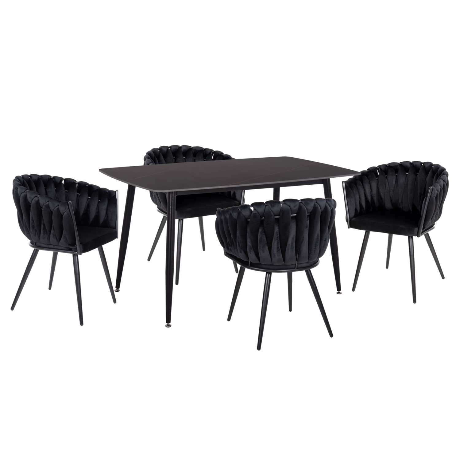 ΣΕΤ ΤΡΑΠΕΖΑΡΙΑΣ 5ΤΜΧ RAVEN HM12116.03 ΚΕΡΑΜΙΚΟ TOP ΜΑΥΡΟ ΜΑΡΜΑΡΟ--ΜΑΥΡΟ ΒΕΛΟΥΔΟ (x1)