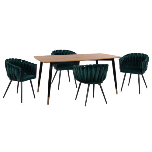 ΣΕΤ ΤΡΑΠΕΖΑΡΙΑΣ 5ΤΜΧ JOLIE HM12123.01 MDF TOP ΣΕ ΦΥΣΙΚΟ--ΚΥΠΑΡΙΣΣΙ ΒΕΛΟΥΔΟ (x1)