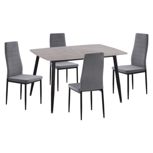 ΣΕΤ ΤΡΑΠΕΖΑΡΙΑΣ 5ΤΜΧ RAVEN HM21224.03 ΚΕΡΑΜΙΚΟ TOP ΓΚΡΙ ΜΑΡΜΑΡΟ--ΒΕΛΟΥΔΟ ΓΚΡΙ (x1)