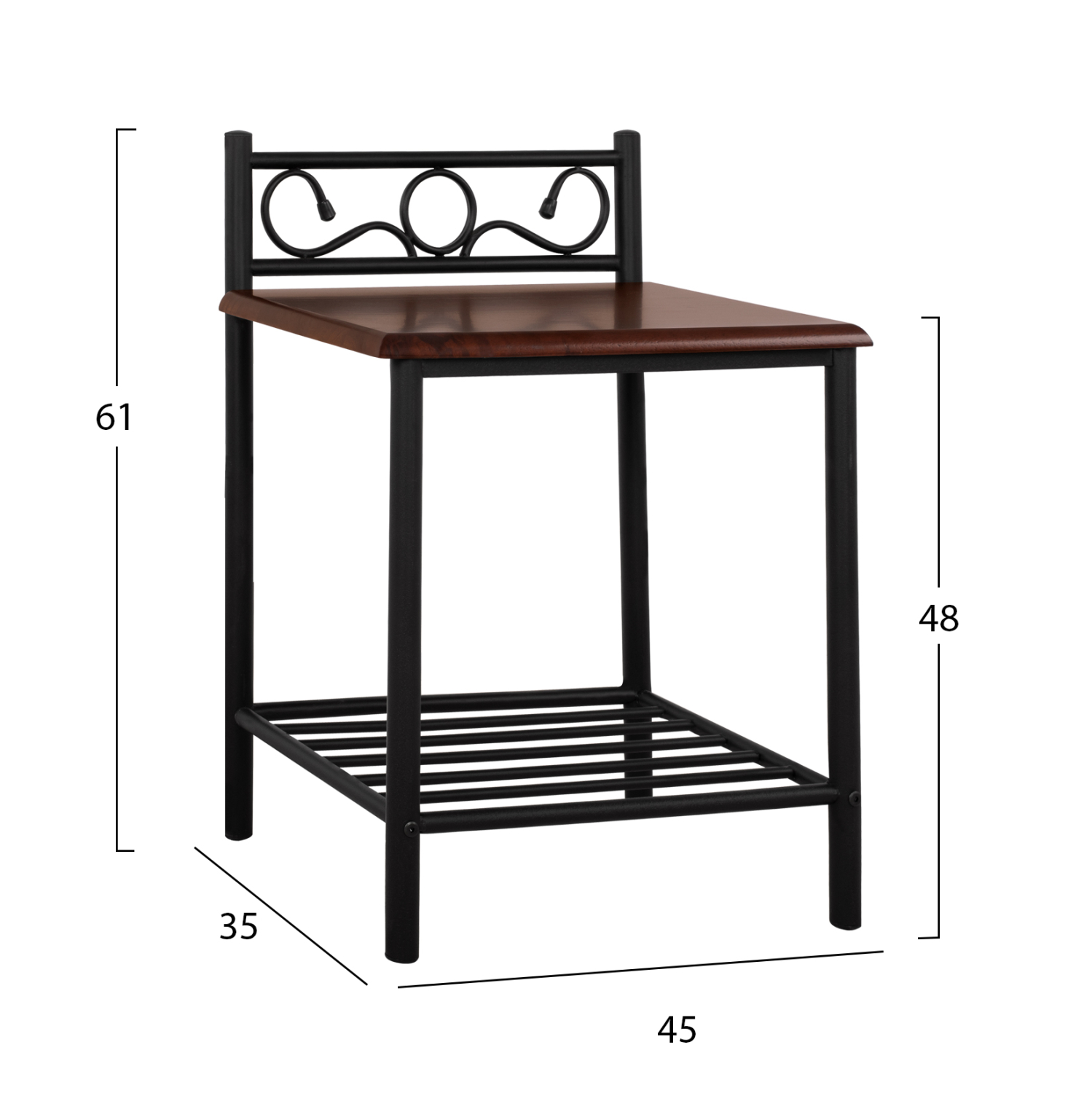 ΣΕΤ ΥΠΝΟΔΩΜΑΤΙΟΥ ΜΕ ΣΤΡΩΜΑ 3ΤΜΧ HM11217 RUBBERWOOD-ΜΕΤΑΛΛΟ (x1) - Image 4