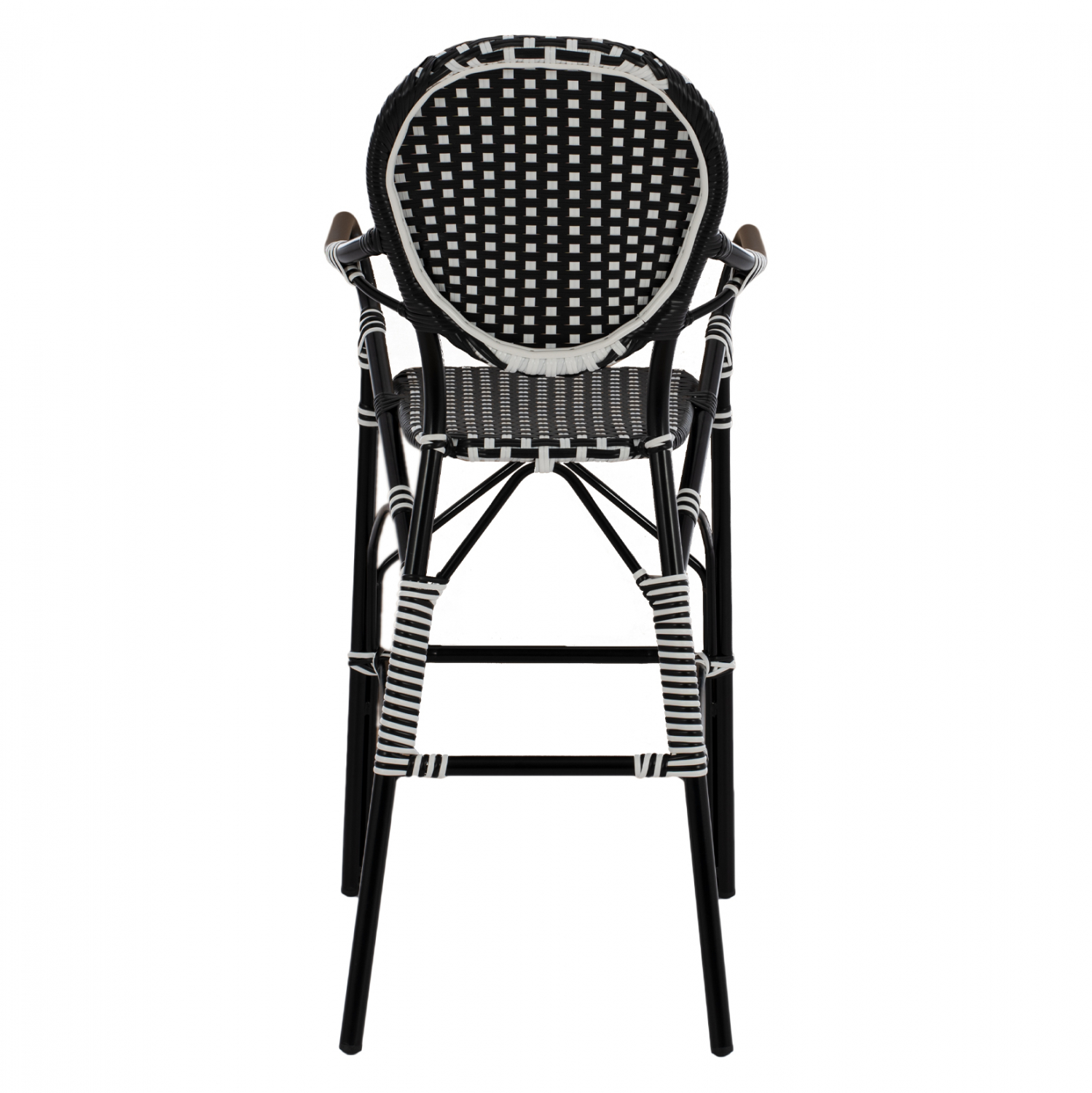 ΣΚΑΜΠΟ ΑΛΟΥΜΙΝΙΟΥ BAMBOO LOOK ΜΕ WICKER ΜΑΥΡΟ ΛΕΥΚΟ HM5794.02 56x60x126 εκ. (x1) - Image 6