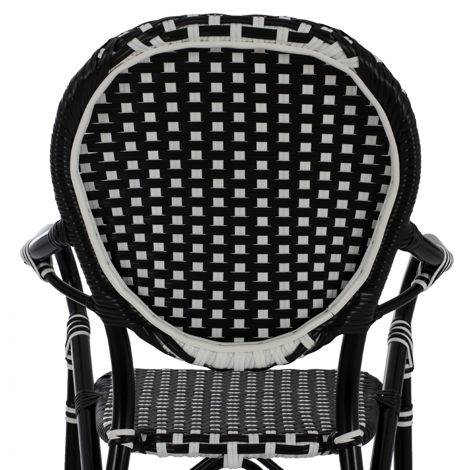 ΣΚΑΜΠΟ ΑΛΟΥΜΙΝΙΟΥ BAMBOO LOOK ΜΕ WICKER ΜΑΥΡΟ ΛΕΥΚΟ HM5794.02 56x60x126 εκ. (x1) - Image 7