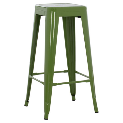 ΣΚΑΜΠΟ BAR ΜΕΤΑΛΛΙΚΟ MELITA ΣΕ LIGHT OLIVE GREEN HM8642.13 43x43x78 εκ. (x1)