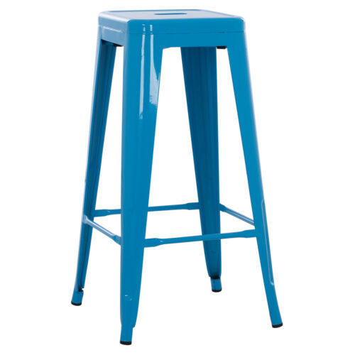 ΣΚΑΜΠΟ BAR ΜΕΤΑΛΛΙΚΟ MELITA ΣΕ ΜΠΛΕ HM8642.08 43x43x78 εκ. (x1)