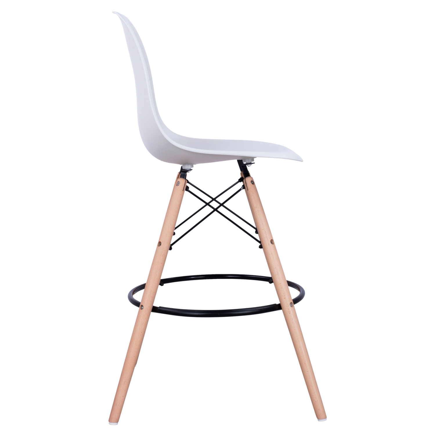 ΣΚΑΜΠΟ ΜΠΑΡ RENATA HM0173.01 ΛΕΥΚΟ 58x56x107Υ εκ. (x4) - Image 4