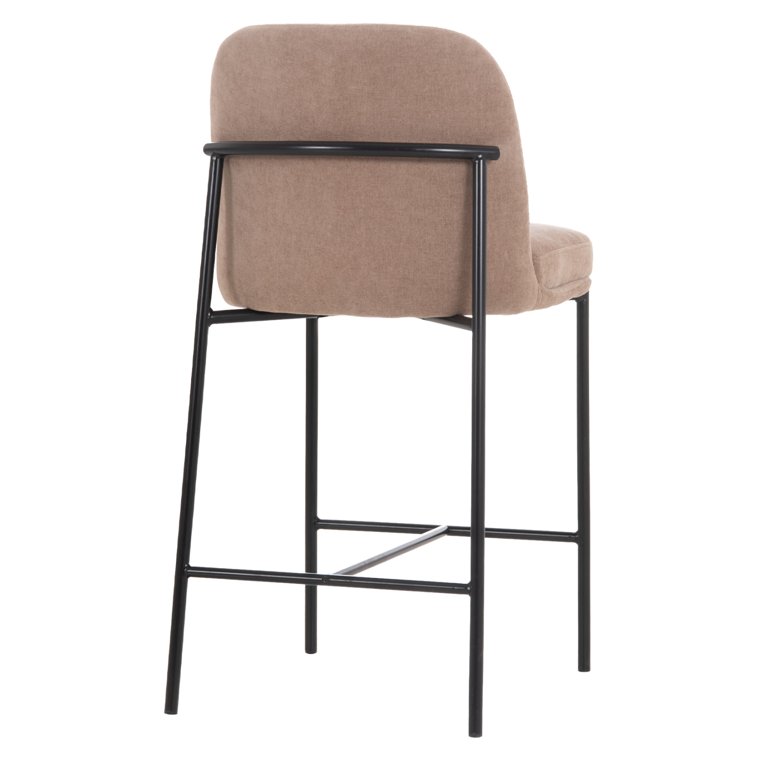 ΣΚΑΜΠΟ ΜΠΑΡ ΜΕΣ.ΥΨΟΥΣ MANIDO HM18427.02 TAUPE ΥΦΑΣΜΑ-ΜΕΤΑΛ.ΜΑΥΡΟΣ ΣΚΕΛΕΤΟΣ 45x55x92Υεκ (x2) - Image 5