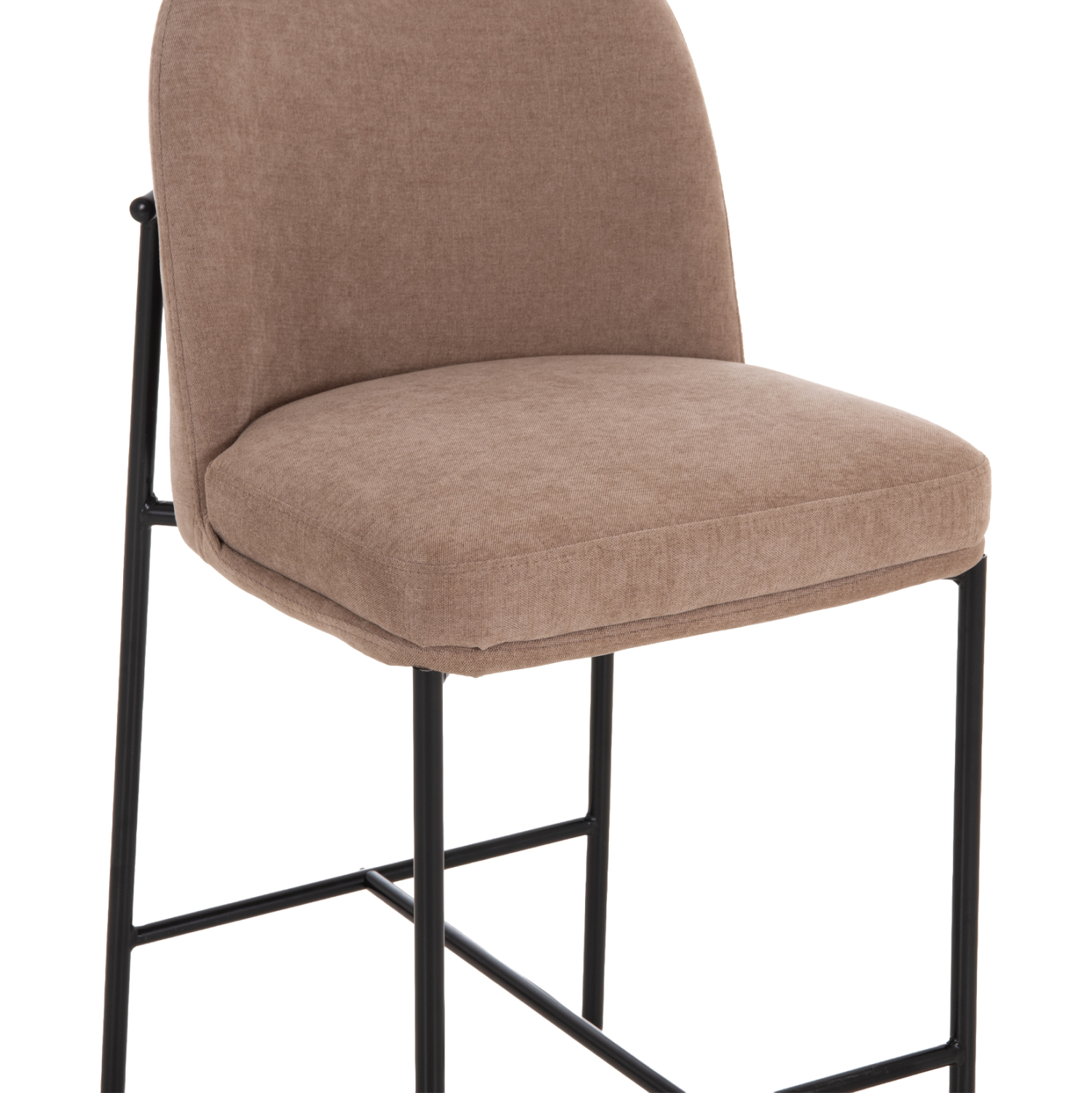 ΣΚΑΜΠΟ ΜΠΑΡ ΜΕΣ.ΥΨΟΥΣ MANIDO HM18427.02 TAUPE ΥΦΑΣΜΑ-ΜΕΤΑΛ.ΜΑΥΡΟΣ ΣΚΕΛΕΤΟΣ 45x55x92Υεκ (x2) - Image 8