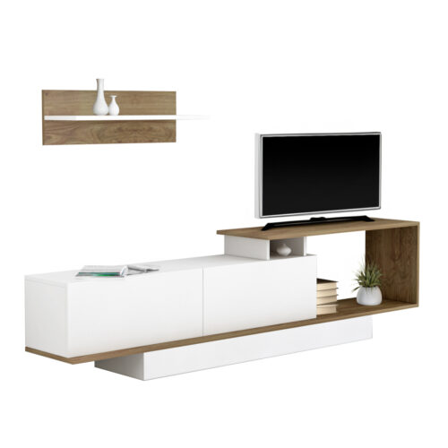 ΣΥΝΘΕΤΟ ΤΗΛΕΟΡΑΣΗΣ GARCELLE HM8904.11 ΜΕΛΑΜΙΝΗ ΣΕ ΦΥΣΙΚΟ-ΛΕΥΚΟ 180x29,6x45Υεκ (x1)