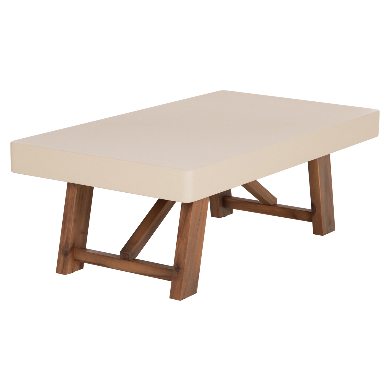 ΤΡΑΠΕΖΙ ΜΕΣΗΣ FIBER CEMENT & ΞΥΛΟ ΑΚΑΚΙΑΣ MAEVE HM6595.02 ΜΠΕΖ 130x70x46Υεκ. (x1) - Image 4