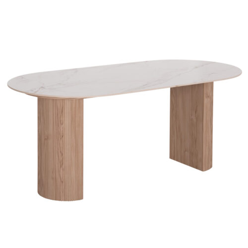 ΤΡΑΠΕΖΙ ΤΡΑΠΕΖΑΡΙΑΣ MELLOW HM18416 MDF ΠΟΔΙΑ ΣΕ ΦΥΣΙΚΟ--ΚΕΡΑΜΙΚΟ TOP 180x90x76Υεκ. (x1)