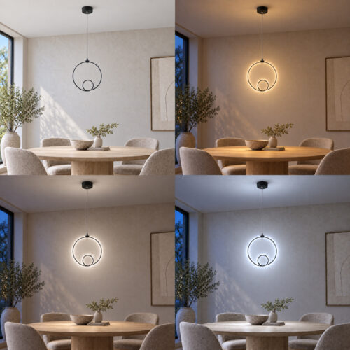 Φωτιστικό οροφής Lavani pakoworld LED μαύρο μέταλλο 15x18x70εκ (x1)