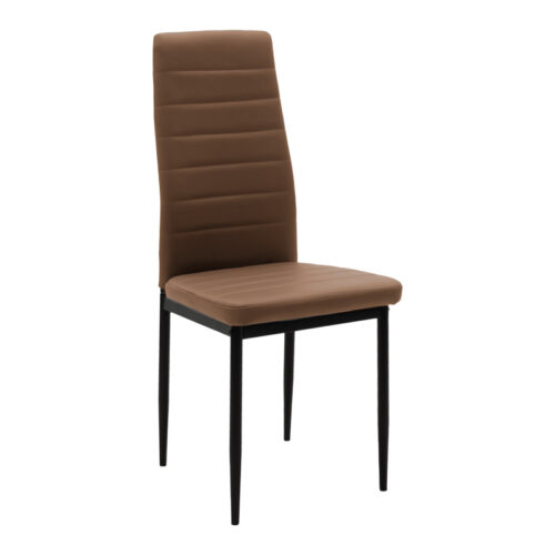 Τραπεζαρία Balou-Parker pakoworld σετ 5τεμ μαύρο-καφέ Φ120x73εκ (x1)