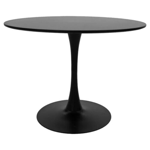 Τραπεζαρία Balou-Noor pakoworld σετ 5τεμ MDF μαύρο-γκρι Φ120x73εκ (x1)