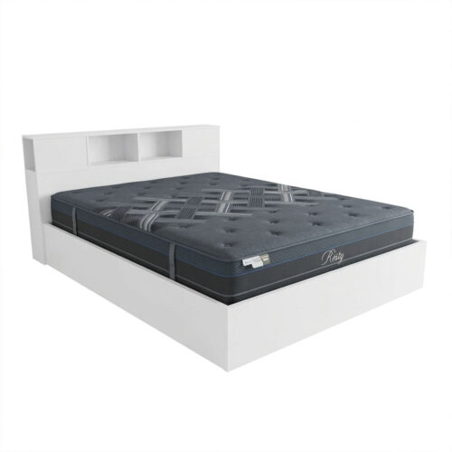 Κρεβάτι με στρώμα Olympus Resty pakoworld λευκό 160x200εκ (x1)