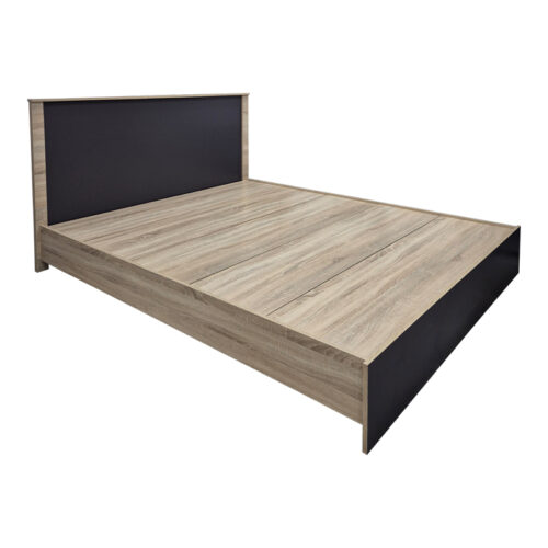 Κρεβάτι με στρώμα Athos Utopia pakoworld sonoma και ανθρακί 160x200εκ (x1)