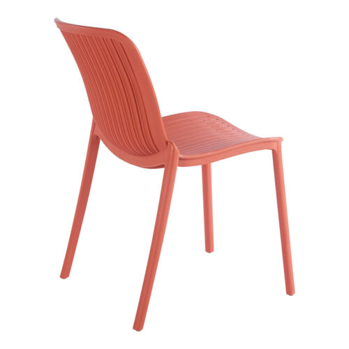 Καρέκλα Teragi στοιβαζόμενη pakoworld pp με UV protection terracotta 58x43.5x82εκ (x1)