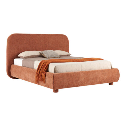 Κρεβάτι Salena pakoworld terracotta ύφασμα 160x200εκ (x1)