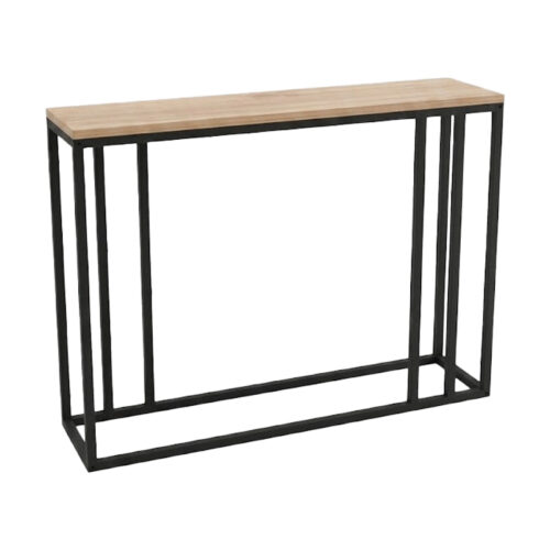 Κονσόλα Cansbia pakoworld oak με μαύρο μέταλλο 100x25x75εκ (x1)