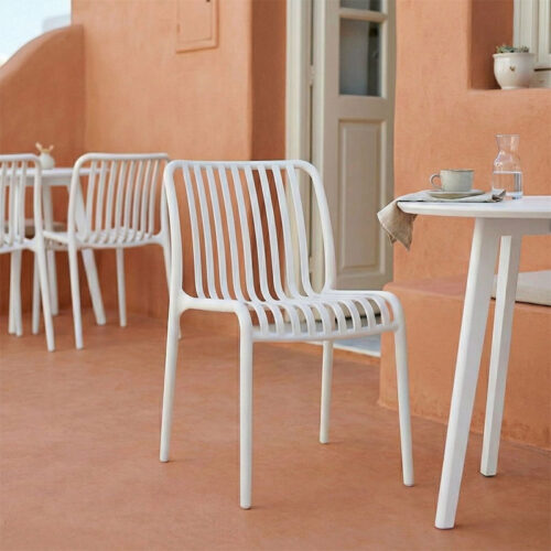 Καρέκλα Zoi pakoworld pp σε λευκή απόχρωση 49x58x80εκ (x1)