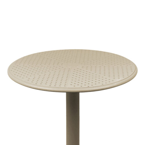 Τραπέζι Merkon pakoworld διάτρητο cappuccino PP Φ60x75εκ (x1)