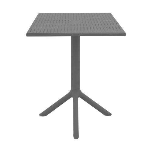 Τραπέζι Groovy pakoworld pp διατρητο ανθρακί 60x60x76εκ (x1)