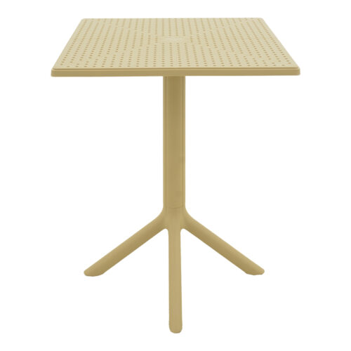 Τραπέζι Groovy pakoworld pp διατρητο cappuccino 60x60x76εκ (x1)