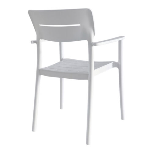 Πολυθρόνα Pilma pakoworld λευκό PP 57x54x82εκ (x1)