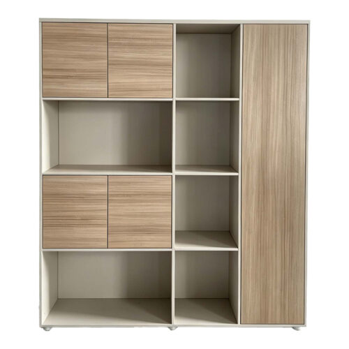 Βιβλιοθήκη γραφείου Chidi pakoworld σε oak-μπεζ απόχρωση 160x40x200εκ (x1)