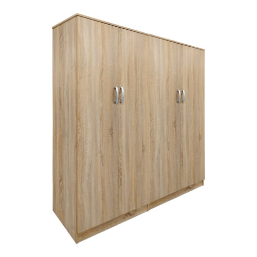 Ντουλάπα τετράφυλλη Athos Ι pakoworld sonoma 160x42x180εκ (x1)