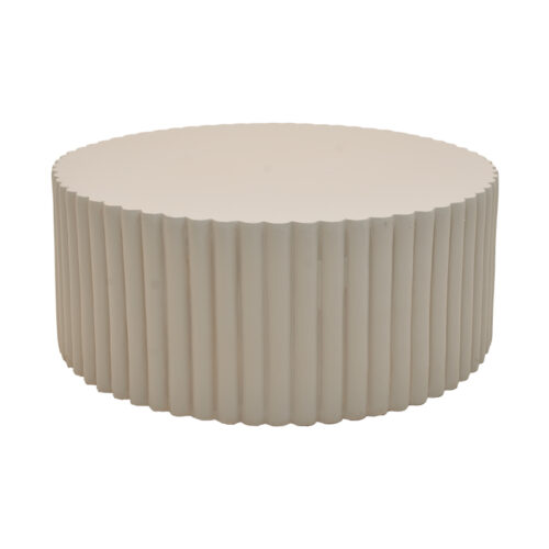 Τραπέζι σαλονιού Binero pakoworld γκρι μπεζ MGO Φ106x45εκ (x1)
