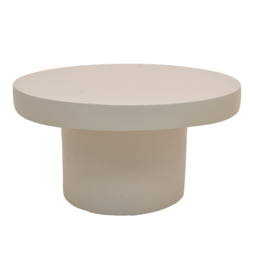 Τραπέζι σαλονιού Umbra pakoworld γκρι μπεζ MGO Φ80x31.5εκ (x1)