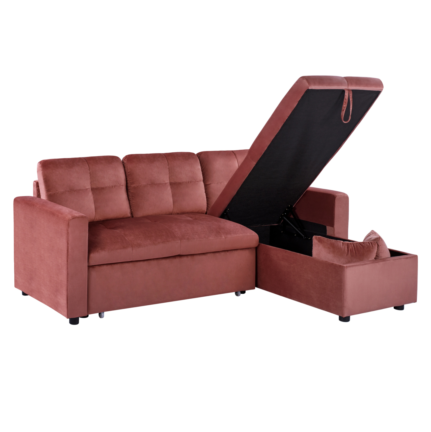 ΚΑΝΑΠΕΣ ΓΩΝΙΑ ΚΡΕΒΑΤΙ WAYNE 224x147x85Υεκ. HM3028.12 ΒΕΛΟΥΔΟ ΣΑΠΙΟ ΜΗΛΟ (x1) - Image 4