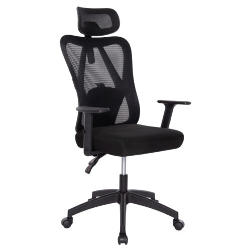 ΚΑΡΕΚΛΑ ΓΡΑΦΕΙΟΥ MEXER HM1195.01 ΜΑΥΡΟ MESH-PP ΒΑΣΗ 68x70x136Υεκ. (x1)