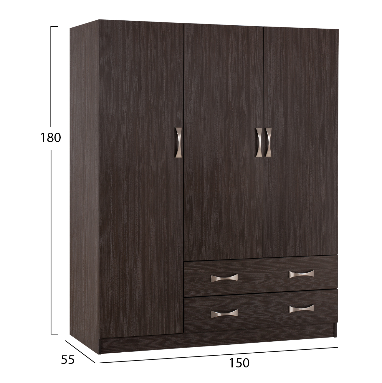 ΝΤΟΥΛΑΠΑ 3ΦΥΛΛΗ CARLY HM384.01 ΜΕ ΔΥΟ ΣΥΡΤΑΡΙΑ ZEBRANO 150X55Χ180Υεκ. (x1) - Image 8