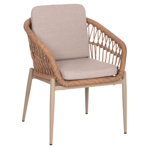 ΠΟΛΥΘΡΟΝΑ ΑΛΟΥΜΙΝΙΟΥ GALDIN HM6272.03 ΚΑΠΟΥΤΣΙΝΟ-P.E.RATTAN-ΜΠΕΖ ΥΦΑΣΜΑ 65x60x76Υεκ (x1)