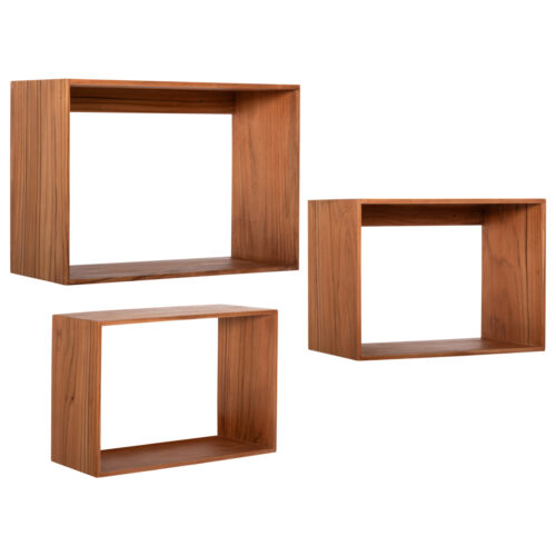 ΡΑΦΙΕΡΑ CHENGIS HM9830 3ΤΜΧ ΞΥΛΟ TEAK ΣΕ ΦΥΣΙΚΟ ΧΡΩΜΑ 60x20x38Υεκ (x1)