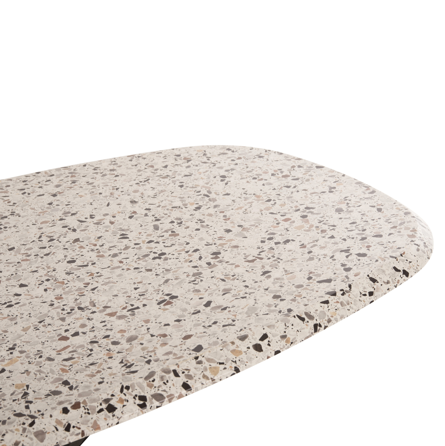ΤΡΑΠΕΖΙ ΟΒΑΛ RODDEN HM11903.03 ΜΕ WERZALIT TERRAZZO-ΜΑΥΡΗ ΧΙΑΣΤΙ ΒΑΣΗ 146x94x75Υεκ (x1) - Image 4